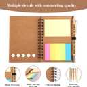30 Sets Employee Appreciation Gifts Bulk Inspirational Spiral Notebook with Sticky Note and Motivational Bamboo Pens Thank You Gifts for Employees Coworkers,Teachers,Nurse,Office Staff,Team,Volunteer