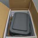 8-Piece Deep Glass Baking Dish Set with Plastic lids,Rectangular Glass Bakeware Set with Lids, Baking Pans for Lasagna, Leftovers, Cooking, Kitchen, Freezer-to-Oven and Dishwasher, Gray