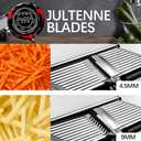 VEKAYA Mandoline Slicer, Mandoline Slicer for Kitchen, Adjustable Mandolin, Stainless Steel Mandoline, Vegetable Slicer, Potato, Onion, Cucumber, Tomato, Veggie Slicer with Cut-Resistant Gloves (Silver)