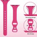 4 x STG Sport Slim Thin Narrow Silicone Bands Compatible with Apple Watch Band Ultra 3/2/1 49mm, Series 11/10 46/42mm, 9/8/7 45/41mm, SE 6/5/4 44/40mm, 3/2/1 42/38mm for Women Men