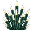 TW SHINE Warm White Christmas Lights Outdoor, 20FT 100 Count Incandescent Christmas Light Indoor, Waterproof Christmas Tree String Lights for Xmas Decorations