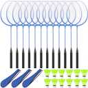 12 Pc Badminton Racket Set, Standard