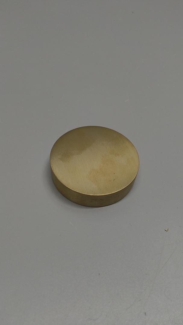 Chinese Calligraphy Paper Weight, 50mm Round Brass Paperweight Holding Paper Flat for Painting Writing Ink Drawing Desktop Home Office Decoration, Gold Tone