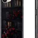 DEENAKIN for iPhone 16e Case - Wireless Charging Compatible - Dual-Layer Hard Shell & Silicone Cover - Protective Phone Case with Trendy Cute Designs for Women - Gothic Rose Booknook