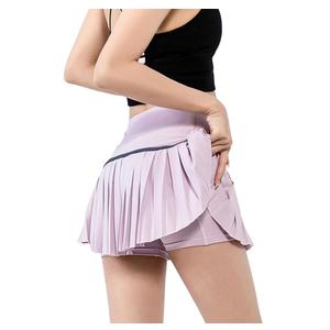 Women Sports Shorts Pleated Skirt Anti Glare Short Running Fitness Tennis Skirt Medium