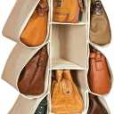 Hanging Purse Handbag Organizer Homewares Nonwoven 10 Pockets Hanging Closet Storage Bag