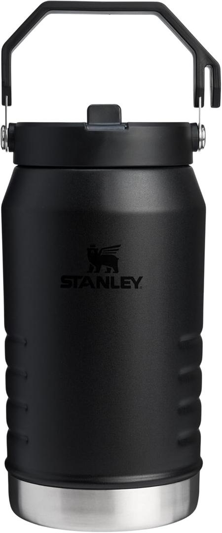 Stanley IceFlow 2.0 Flip Straw Jug with Handle 64 oz | Twist On Lid and Flip Up Straw | Leakproof for Travel and Sports | Insulated Stainless Steel | BPA-Free | Black 2.0