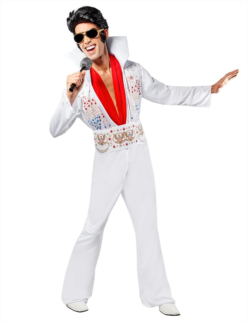 Rubie's Adult Elvis Costume (Extra-Large, White)