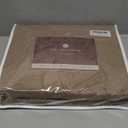 DELIGHT HOME Duvet Cover Queen Size - Clipped Jacquard Leaf Queen Duvet Cover with 8 Corner Ties & 7 Buttons, 3 Pieces Breathable Shabby Chic Bedding Set with 2 Pillow Shams, Brown, 90x90 Inches