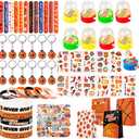 Basketball Birthday Party Favors Bags Fillers, 122pcs Basketball Party Keychain Gift Bags Bracelets Stickers etc Basketball Goodie Bags Stuffers for Basketball Birthday Party Decorations Supplies