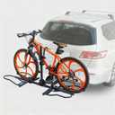 Bike Rack Hitch, 2 Bike Rack for Hitch, Hitch Mount Bike Rack for Car SUV Truck, 160 lbs Capacity, Foldable Tilt-Away Trailer Hitch Bike Rack for E-Bikes and Fat Tire Bikes, Fits 2" Receiver