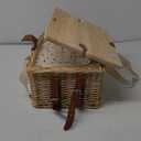 HappyPicnic Picnic Basket for 2, Handmade Wicker Picnic Set with Folding Table and Waterproof Blanket, Large Insulated Picnic Basket with Bag & Cutlery Kit for Picnic, Camping, Holidays (Cherry)