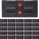 Uonlytech 25pcs Cable Holder Clips Self-Adhesive Wire Organizers for Home Office Holiday Use Versatile Cord Management for Light Strips Wires Double Row Design (Black)