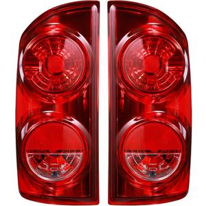 Boine Tail Light Compatible With 2007 2008 2009 Dodge Ram 1500 2500 3500 Driver and Passenger Side Red Lens Rear Light Brake Lamps Replaces 55277303AC, 55277302AC