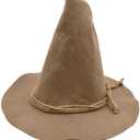Nicky Bigs Novelties Witch Wizard Hat for Adults, Felt Oktoberfest Hat, Scarecrow Hats Costumes Accessory, Brown 