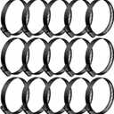 BOTTEN 15pcs Black Hose Clamp,1-9/16"-2.5"(40-63mm)304 Hose Clamps Stainless Steel Adjustable Worm Gear Hose Clamps Assortment Kit,radiator hose clamps fuel line clamps