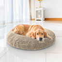 Muddy Mat® Cloud K-9 Bed for Dogs & Cats, Soft & Relaxing Donut Dog Bed, Chenille Material, Removable Cover, Washable & Dryer Safe–Beige Large(40'x40')