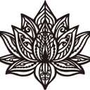 WADORN Metal Lotus Wall Art Decor, Black Lotus Flower Metal Wall Art Hanging Decor Signs for Home Decor Flower Pattern Wall Sculpture Statues Decor for Living Room, 10.86x11.81 Inch, Lotus