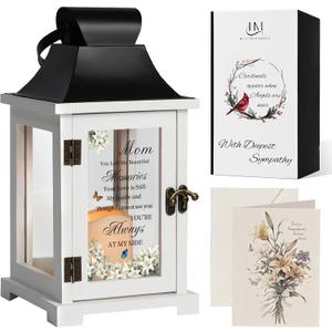 Memorial Lantern Bereavement Sympathy Gifts in Memory of Loved One Memorial Gifts for Loss of Mother Remembrance Gifts for Loss of Mom with LED Candle
