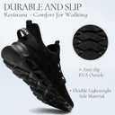 Sneakers for Men Running Casual Lightweight Tennis Shoes Walking Athletic Gym Workout Shoes Summer (11, Black)