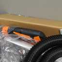 Drywall Sander with Vacuum Dust Collector, 1050W 7.33A Popcorn Ceiling Removal Tool, LED Light, 5 Variable Speed 1000-2100RPM, Foldable & Extendable Handle, 12 Sanding Discs (Orange-black)