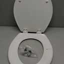 BEMIS 500EC 390 Toilet Seat with Easy Clean & Change Hinges, 1 Pack Round, Cotton White