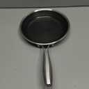 COOKING KING 8-Inch Stainless Steel Pan, Hybrid Nonstick Frying Pan, Skillet, 3-Ply Clad Cookware, Even Heat Distribution, Dishwasher & Oven Safe, with Stay-Cool Handle, Induction Compatible