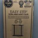 Regalo Safety 29-49" Easy Step Extra Wide Baby Gate for Doorways & Bottom of Stairs, Pressure Mounted Safety Gate with Door for Babies, Toddlers & Pets, White
