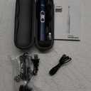 Philips Sonicare ProtectiveClean 6500 Rechargeable Electric Toothbrush, with Pressure Sensor, 3 Cleaning Modes, SmarTimer and QuadPacer, 14-Day Battery Life, Charging Travel Case, Navy Blue, HX6462/07