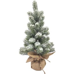 Generic 17.72in Desktop Flocking Christmas Tree, Space Saving & Reusable, Ideal Xmas Tabletop Decoration for Indoor Festivities