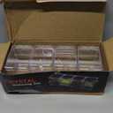 XJMWXHFC Clear Seasoning Box, 4 Pieces Seasoning Rack Spice Pots, Storage Container Condiment Jars Acrylic Seasoning Box with Covers and Spoons for Spice, Sugar, Salt, Sugar, Cardamon, Cinnamon