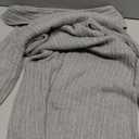 LILLUSORY Women Fall Off The Shoulder Baby Shower Midi Sweater Dress 2025 Wedding Guest Long Sleeve Bodycon Date Night Outfit Grey M