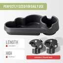 Li & Zhao Universal Stroller Snack Tray Attachment - Universal Snack for Cloud Cup Holder Stroller Tray Attachment Plastic Accessories for Baby,Toddler(Black)