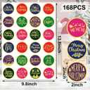 2 x Christmas Stickers for Envelope Seals Cards Making Crafts 2 Inch Round Happy Holiday Christmas Label Card Vinyl Stickers for Mailing Baked Goods Gifts Decorative Bag (ho168)