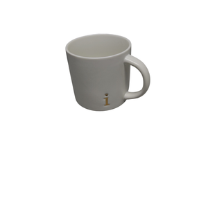  Monogram Ceramic Mugs, 15 oz Golden Initial Coffee Cups, Elegant Capital Alphabet Tea Mugs, Elegant Personalized Mug with Gift Box, Luxurious Cups for Office and Home (i)