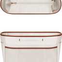 GIVLEFLY Medium Tote Handbag & Purse Organizer Insert with Zipper, Multiple Pockets and Handle, Lightweight Bag OrganizerWhite