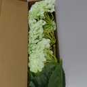 Waipfaru 21" Real Touch Hydrangea Artificial Flowers with Long Stem & Leaves, Full Latex Faux Hydrangea Flowers for Home Decor Party Floral Arrangements Wedding Bouquets Centerpieces, Green 3Pcs