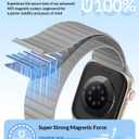 Patented Magnetic Sport Silicone Band Compatible with Apple Watch Bands 40mm 38mm 41mm 44mm 45mm 42mm 49mm Women Men, Soft Silicone Sport Loop Strap for iWatch Series 11 10 9 8 7 6 5 4 3 2 1 SE Ultra