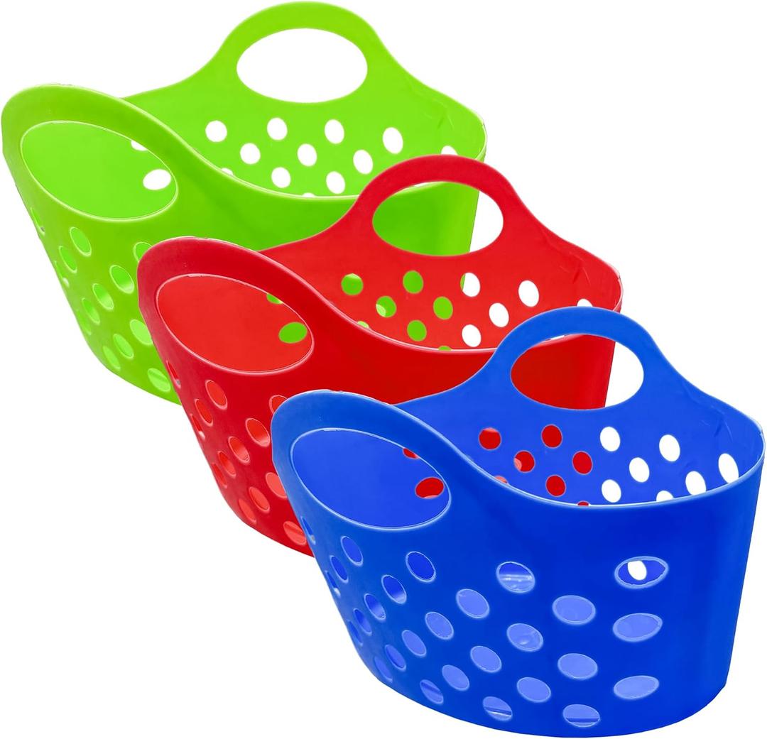 Assorted Multicolor Basket with Handles 3ct