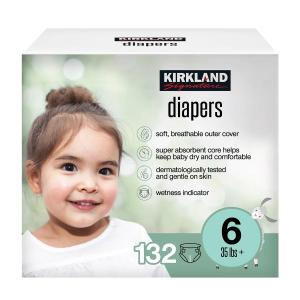 Kirkland Signature Diapers, Size 6 (132 Count)