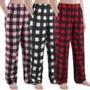 3 Pack Girls Pajama Pants, Size 10-12