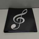 Sheet Music Folder, Letter Size Music Binder, 80 Pages Capacity, Writable Choir Folder, Fit 8.5 x 11 Paper, Black