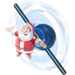 3D Hologram Fan, HD LED Hologram Fan WIFI Projector with 700 Library Video, Animated Holographic Projector Display for Stores, Shops, Christmas Tree (11CM)