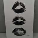 Black and White Painting Kiss Lips Wall Art Framed Woman Makeup Room Wall Art Fashion Preppy Dorm Trendy Print Poster Funky Girly Bathroom Decor