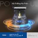 Beard Trimmer for Men, Magnetic Snap-on Replacement Heads & Charging Dock, IPX7 Waterproof Cordless Hair Clippers, Mens Grooming Kits for Mustache/Body/Face/Ear/Nose, Gray