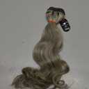 Salt & Pepper Wavy Natural Gray Indian Raw Hair Bundles (12" Wavy One Bundle)