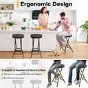 TAVR Folding Stool，26.4 Inch Collapsible Stool with Safety Lock, 1 Pcs, 26.4" with Cushioned
