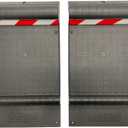 Croc Liner Garage Indoor/Outdoor Parking Guide Mat, Heavy Duty Wheel Stoppers, for Trucks & Vehicles, Anti-Skid Grips, Reflective Stripes (Set of 2)