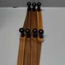 Bohexyu Accordion Wall Hanger, Wood Expandable Wall Mounted Hanger with 10 Hooks for Coats,Hats,Coffee Mug Ect,2 Packs Included,20 Pegs, Walnut Color,Retro Style