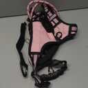 NESTROAD No Pull Dog Harness,Adjustable Oxford Medium Dog Harness with Leash,Reflective No-Choke Pet Vest Harness with Easy Control Soft Handle for Small Medium Large Dogs(M,Pink) (Mneck 13-17" chest 17-25")